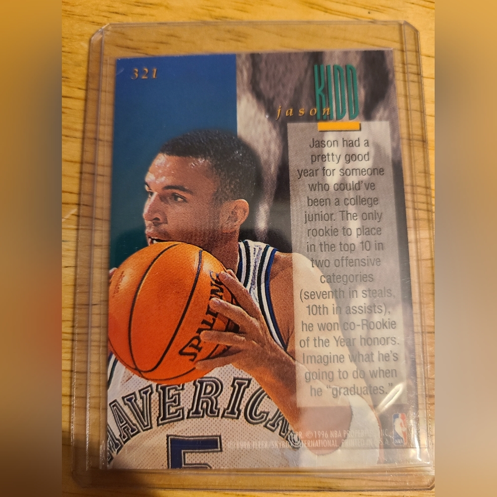 1995-96 Fleer Ultra Jason Kidd Rookie Card Encore - Picture 2 of 3